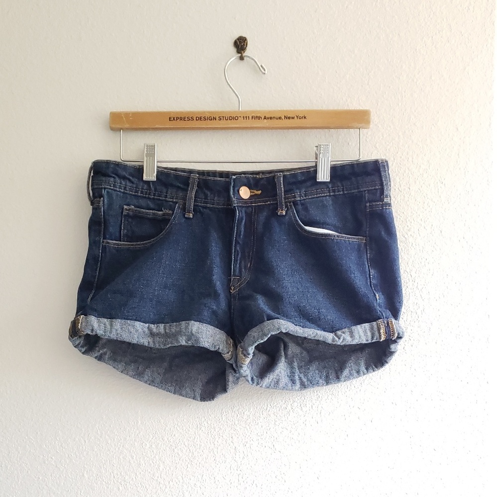 H&M dark jean shorts